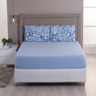 Jogo Cama Lençol Sonnet King Malha Estampada 100% Algodão 3 P