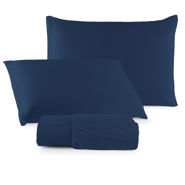 Jogo Cama Lençol Sonnet King Malha Lisa 100% Algodão Macio 3