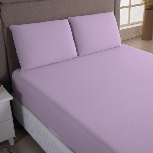 Jogo Cama Lençol Sonnet King Malha Lisa 100% Algodão Macio 3