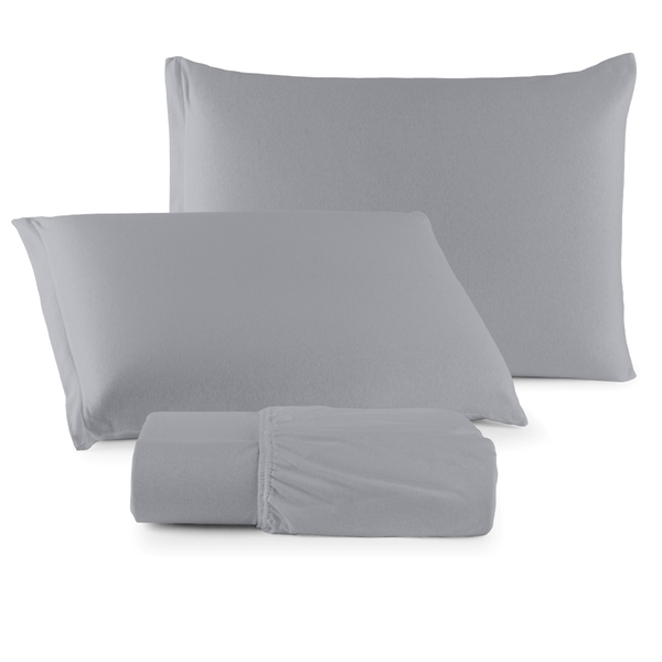 Jogo Cama Lençol Sonnet Queen Malha Lisa 100% Algodão Macio 3