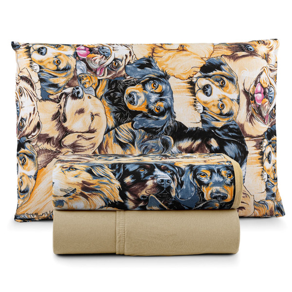 Jogo Cama Lençol Sonnet Solteiro Malha Estampada 100% Algodão