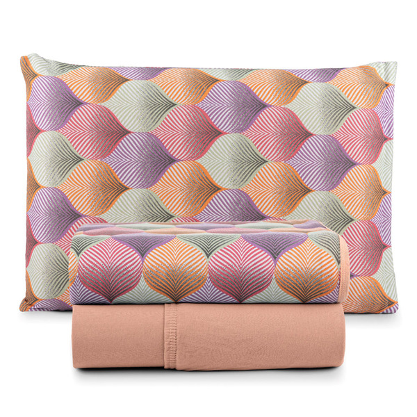 Jogo Cama Lençol Sonnet Solteiro Malha Estampada 100% Algodão