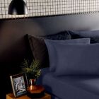 Jogo Cama Malha  Casal Fusion  Azul 3 Peças