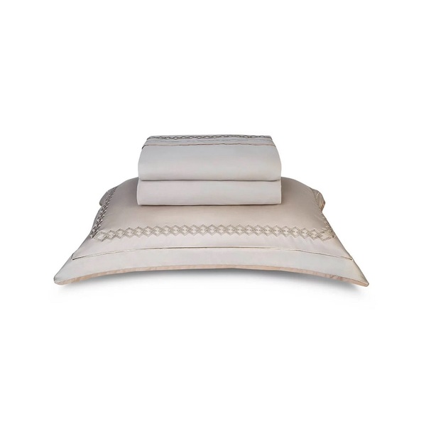 Jogo Cama Queen By The Bed 300 Fios Bordado The Carve Bege