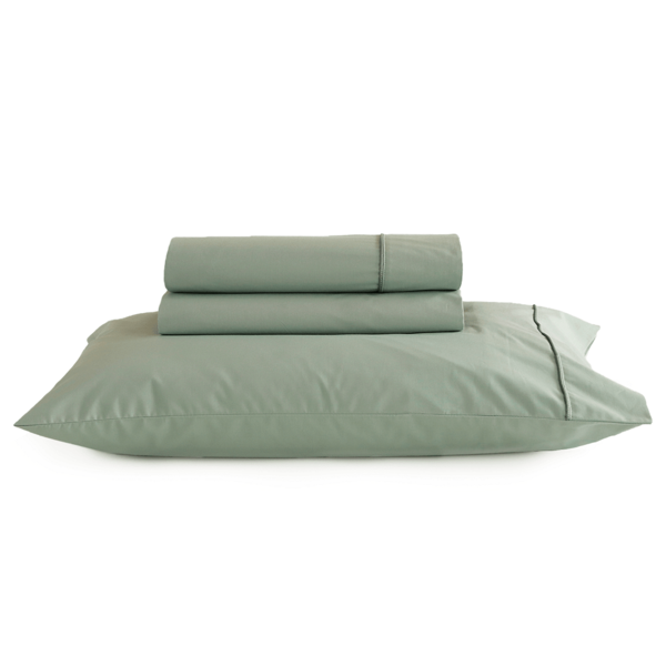 Jogo Cama Solteiro Artex 180 Fios Tintos Verde Claro