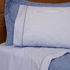 Jogo Cama Solteiro Scavone 200 Fios Básico Stripes Azul