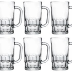 Jogo Caneca De Chopp Bruges Vidro 360ml 6 Unidades