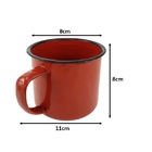 Jogo Caneca Esmaltada Vermelha 8cm 350ml 6 Peças- Yazi