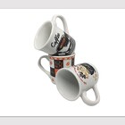 Jogo Caneca Porcelana White Decorada Coffee 150ml 3 Peças - M
