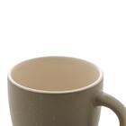 Jogo Canecas Com Pires De Madeira Woodart 4 Peças Cinza