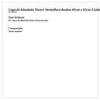 Jogo Capa Almofada Decorativa Estampada Vermelha 3 Unidades 4