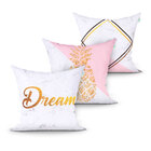 Jogo Capa Almofada Decorativa Para Quarto Branca Estampada Ki