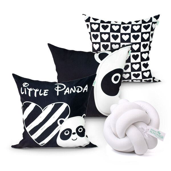 Jogo Capa Almofada Estampada 3 Unidades 45cm X 45cm Decorativ