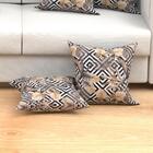 Jogo Capa Almofada Estampada Preta 2 Unidades 45cm X 45cm Tec