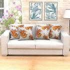 Jogo Capa Almofada Floral Estampada 4 Unidades 60cm X 60cm Te