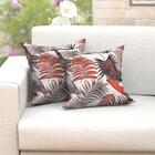 Jogo Capa Almofada Franci Tabaco Kit Com 4 Unidades 45cm X 45