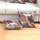 Jogo Capa Almofada Franci Tabaco Kit Com 4 Unidades 45cm X 45