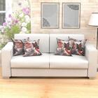 Jogo Capa Almofada Franci Tabaco Kit Com 4 Unidades 45cm X 45