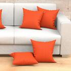 Jogo Capa Almofada Laranja Lisa Kit Com 4 Unidades 45cm X 45c
