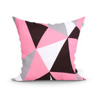 Jogo Capa Almofada Rosa Love Estampada Para Quarto 4 Unidades