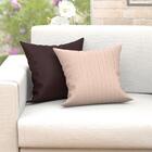 Jogo Capa Almofada Tabaco Marrom Bege 6 Unidades 45cm X 45cm