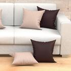 Jogo Capa Almofada Tabaco Marrom Bege 6 Unidades 45cm X 45cm