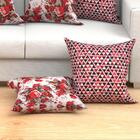 Jogo Capa Almofada Vermelha 2 Unidades Grande 60cm X 60cm Com