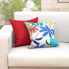 Jogo Capa Almofada Vermelha Lisa E Estampada Alpes 2 Unidades