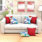 Jogo Capa Almofada Vermelha Lisa E Estampada Alpes 2 Unidades