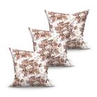 Jogo Capa De Almofada Grande Decorativa Damasco Floral 60cm X