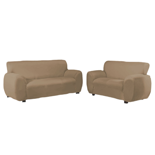 Jogo Capa P/ Sofá 2 E 3 Lugares Malha Gel Elástica Beges