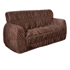 Jogo Capa P Sofá 2 E 3 Lugares Elasticada Moderna Luxo Marrom