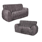 Jogo Capa P Sofá 2 E 3 Lugares Malha Gel Elástica Chumbo