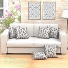 Jogo Capas De Almofadas Triângulo Preto 45cm X 45cm Com Zíper