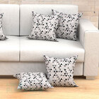 Jogo Capas De Almofadas Triângulo Preto 45cm X 45cm Com Zíper