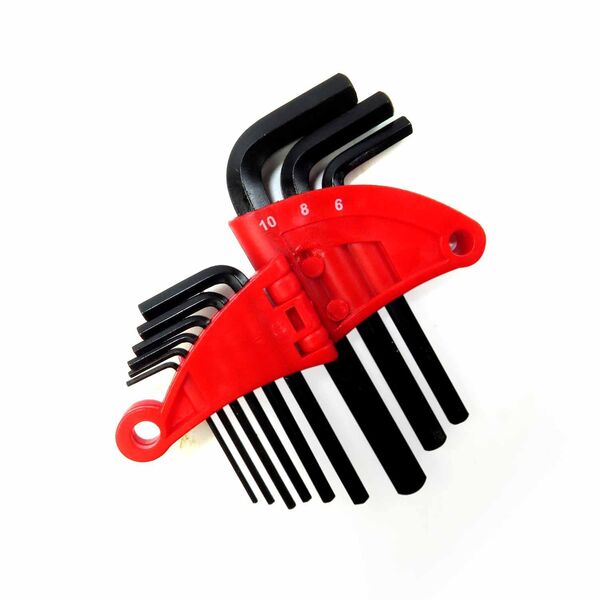 Jogo Chave Allen Curta 1 5-10mm 9 Peças Profissional Crv Corn