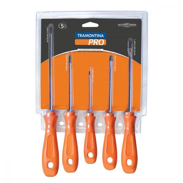 Jogo Chave De Fenda 5 Peças Tramontina Pro