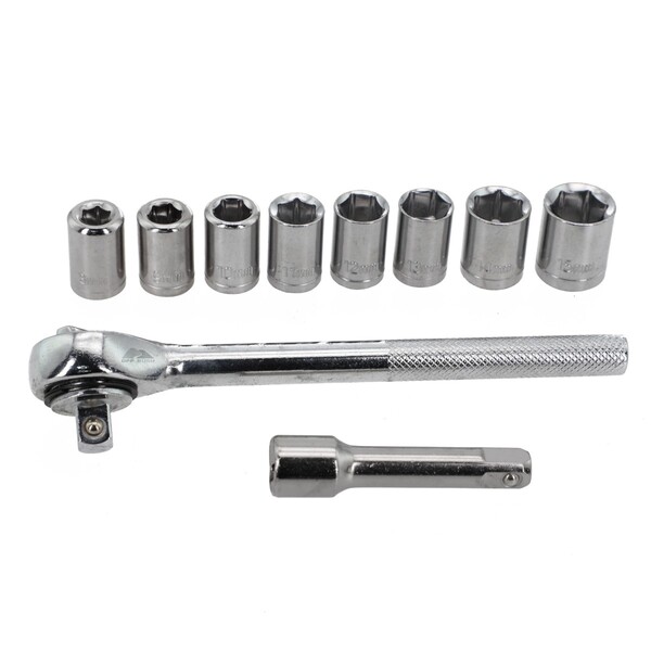 Jogo Chave De Vela Com Catraca Articulada 10 Peças (8 A 15mm)