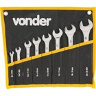 Jogo Chave Fixa 6-22mm Cromo Vanádio Cromada Com 8 Peças Est