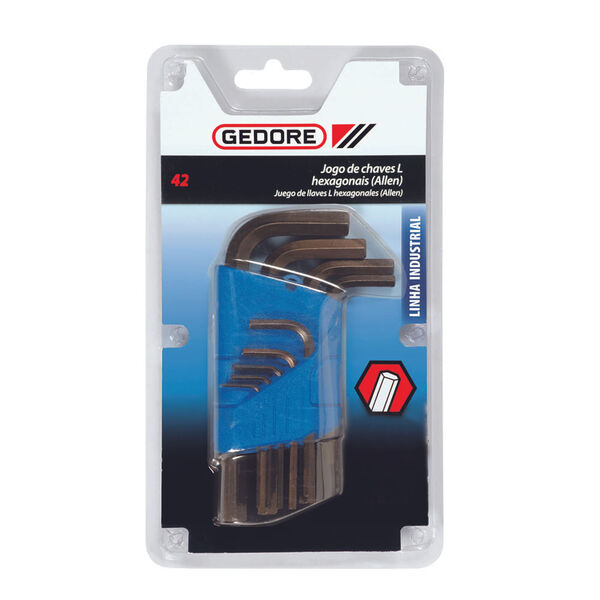 Jogo Chave Hexagonal 0 7 A 24mm 1/16 A 1" Gedore 012108 012108