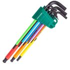Jogo Chave Hexagonal Abaulada Color Sata 9 Pecas 1,5mm A 10mm