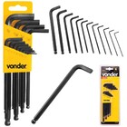 Jogo Chave Hexagonal Allen 1/16-3/8 Tipo L Abaulada Curta C