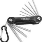 Jogo Chave Hexagonal Allen 5/64-1/4  Canivete Alumínio Cromo