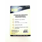 Jogo Chaveiro Hexagonal 8 Peças Black Color -fertak