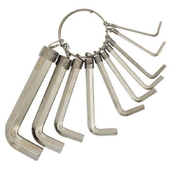 Jogo Chaves Allen 10 Peças Parafuso Manual Pequena Sextavado