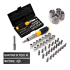 Jogo Chaves Fenda E Phillips 6 Pçs + Jg De Soquetes Titanium