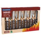 Jogo Churrasco 12 Pcs Polywood Castanho Sortidos Com Laminas