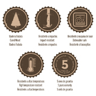 Jogo Churrasco 12 Peças Polywood Castanho Sortidos Laminas De