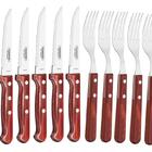 Jogo Churrasco 12 Peças Polywood Vermelho Sortidos Laminas Ac