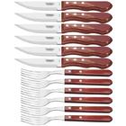 Jogo Churrasco 12 Peças Polywood Vermelho Sortidos Laminas De